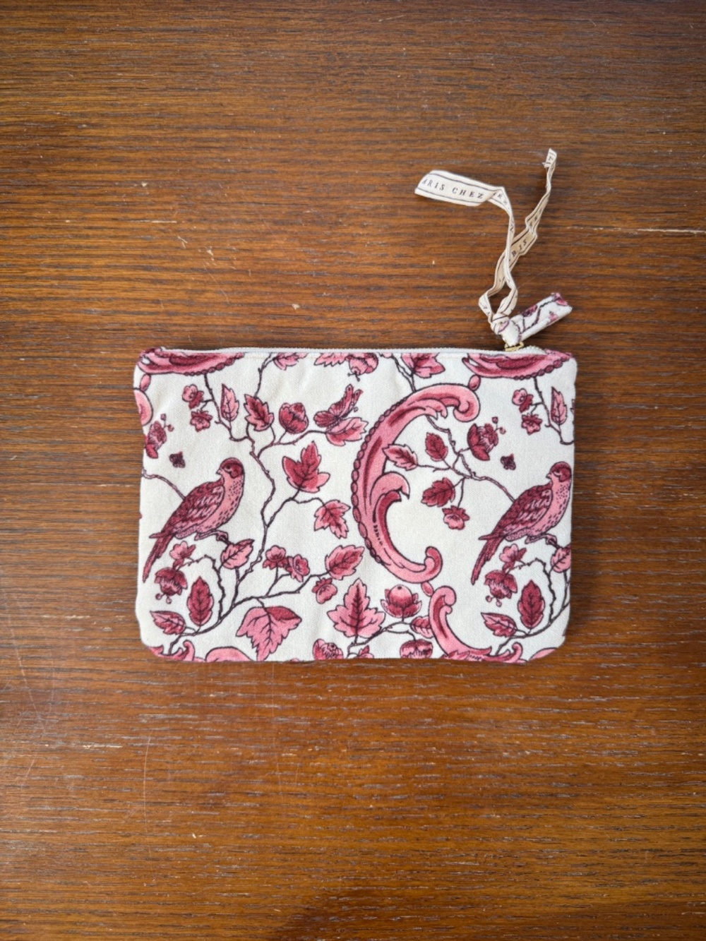 new Sézane x Antoinette Poisson makeup pouch red bird print limited edition - Picture 2 of 6